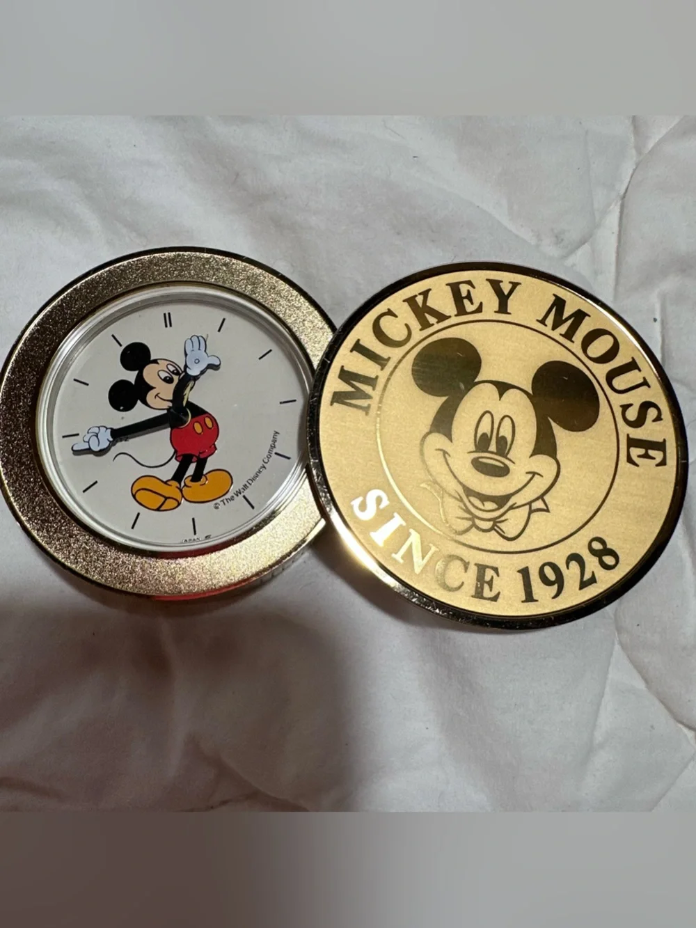 Disney Gold Mickey Mouse Wall Clock